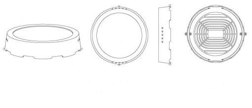 چراغ رو کار گرد پارس شعاع توس